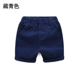 2019 Summer England 2 3 4 5 6 7 8 9 10 Years Toddler Infant Cotton Sports Drawstring Solid Color Handsome Kids Baby Boy Shorts