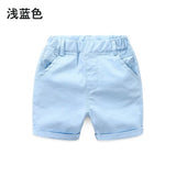 2019 Summer England 2 3 4 5 6 7 8 9 10 Years Toddler Infant Cotton Sports Drawstring Solid Color Handsome Kids Baby Boy Shorts