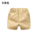 2019 Summer England 2 3 4 5 6 7 8 9 10 Years Toddler Infant Cotton Sports Drawstring Solid Color Handsome Kids Baby Boy Shorts