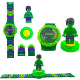 Super Hero Series Building Blocks Watch Children Kids Watch Electronic Cartoon Children Watch