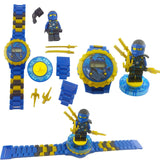 Super Hero Series Building Blocks Watch Children Kids Watch Electronic Cartoon Children Watch