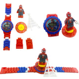 Super Hero Series Building Blocks Watch Children Kids Watch Electronic Cartoon Children Watch