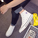 Brand Canvas Shoes Men High help Casual Breathable Canvas Shoes Platform Men Male Shoes Unisex Sneakers Flats Shoes Men 2020 New