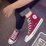 Brand Canvas Shoes Men High help Casual Breathable Canvas Shoes Platform Men Male Shoes Unisex Sneakers Flats Shoes Men 2020 New