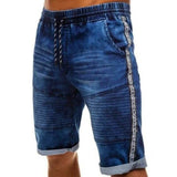 Mens Denim Chino Shorts Super STRETCH Skinny Slim Summer Half Pant Cargo Jeans