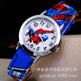 Spider-Man Cartoon Watch Children Kids Wristwatch Boys Clock Child Gift Leather Wrist Watch Quartz Cartoon-watch Quartz-watch