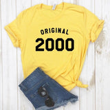 original 2000 00's birthday Print Women tshirt Cotton Casual Funny t shirt For Yong Lady Girl Top Tee Hipster Drop Ship NA-386