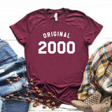 original 2000 00's birthday Print Women tshirt Cotton Casual Funny t shirt For Yong Lady Girl Top Tee Hipster Drop Ship NA-386