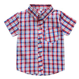 Classic Boy Plaid Shirts Short Sleeve Kids School Clothes Children Clothing Sweatershirt Teenage Top Boys Shirt Cotton