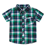 Classic Boy Plaid Shirts Short Sleeve Kids School Clothes Children Clothing Sweatershirt Teenage Top Boys Shirt Cotton