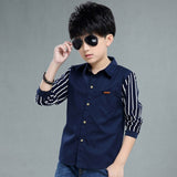 Teenage Boys Shirts School Shirt for Boys Turn Down Collar Shirt For Boys White Kids Teen Clothes 6 8 10 12 14 Year