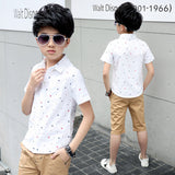 Teenage Boys Shirts School Shirt for Boys Turn Down Collar Shirt For Boys White Kids Teen Clothes 6 8 10 12 14 Year
