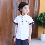 Teenage Boys Shirts School Shirt for Boys Turn Down Collar Shirt For Boys White Kids Teen Clothes 6 8 10 12 14 Year