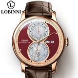 LOBINNI Automatic Mechanical watch men мужские часы relogio waterproof luxury latest business wristwatch erkek kol saati