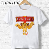Children Cute Simba Cartoon Lion King Print T-shirt Girls/Boys Funny Animal Baby Clothes Kids Summer Tshirt,ooo5315