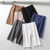 Simenual High waist women biker shorts solid fitness athleisure short pants 2019 casual slim cycling shorts summer spring sale