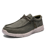 KATESEN 2020 summer canvas men  shoes breathable casual driving shoes slip easy to wear men's flat shoes soft big size loafers