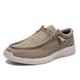 KATESEN 2020 summer canvas men  shoes breathable casual driving shoes slip easy to wear men's flat shoes soft big size loafers
