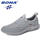 BONA 2020 New Arrival Mesh Breathable Krasovki Shoes Men Super Light Casual Shoes Man Tenis Masculino Sneakers Male Footwear