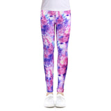 SLAIXIU Print Flower Skinny Children Leggings For 4-12 Years Girl Clothes Soft Girls Leggings Pencil Pants Cotton Kids Trousers