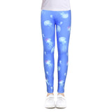 SLAIXIU Print Flower Skinny Children Leggings For 4-12 Years Girl Clothes Soft Girls Leggings Pencil Pants Cotton Kids Trousers