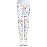 SLAIXIU Print Flower Skinny Children Leggings For 4-12 Years Girl Clothes Soft Girls Leggings Pencil Pants Cotton Kids Trousers