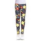 SLAIXIU Print Flower Skinny Children Leggings For 4-12 Years Girl Clothes Soft Girls Leggings Pencil Pants Cotton Kids Trousers