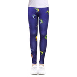 SLAIXIU Print Flower Skinny Children Leggings For 4-12 Years Girl Clothes Soft Girls Leggings Pencil Pants Cotton Kids Trousers