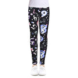 SLAIXIU Print Flower Skinny Children Leggings For 4-12 Years Girl Clothes Soft Girls Leggings Pencil Pants Cotton Kids Trousers