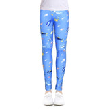 SLAIXIU Print Flower Skinny Children Leggings For 4-12 Years Girl Clothes Soft Girls Leggings Pencil Pants Cotton Kids Trousers