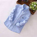 JXYSY Kids Boys Shirts 2019 Autumn Long Sleeve Solid Toddler Shirts For Boys Cotton Fashion Brand Baby Boy Tops Children Shirts