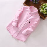 JXYSY Kids Boys Shirts 2019 Autumn Long Sleeve Solid Toddler Shirts For Boys Cotton Fashion Brand Baby Boy Tops Children Shirts