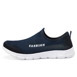 Fashion Summer Shoes Men Casual Air Mesh Shoes Lightweight Breathable Slip-On Flats Chaussure Homme Large Sizes 36-46 Wholesale