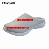 INSTANTARTS Women Beach Home Slippers Fashion Nurse Shoes Medical Doctor Sandals Female Summer Mesh Flats Sandalias Mujer Girl