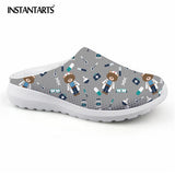 INSTANTARTS Women Beach Home Slippers Fashion Nurse Shoes Medical Doctor Sandals Female Summer Mesh Flats Sandalias Mujer Girl