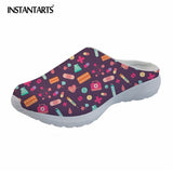 INSTANTARTS Women Beach Home Slippers Fashion Nurse Shoes Medical Doctor Sandals Female Summer Mesh Flats Sandalias Mujer Girl