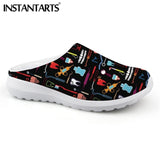 INSTANTARTS Women Beach Home Slippers Fashion Nurse Shoes Medical Doctor Sandals Female Summer Mesh Flats Sandalias Mujer Girl
