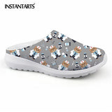 INSTANTARTS Women Beach Home Slippers Fashion Nurse Shoes Medical Doctor Sandals Female Summer Mesh Flats Sandalias Mujer Girl