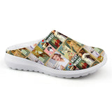 INSTANTARTS Women Beach Home Slippers Fashion Nurse Shoes Medical Doctor Sandals Female Summer Mesh Flats Sandalias Mujer Girl