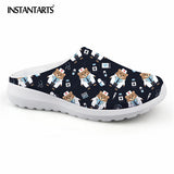 INSTANTARTS Women Beach Home Slippers Fashion Nurse Shoes Medical Doctor Sandals Female Summer Mesh Flats Sandalias Mujer Girl