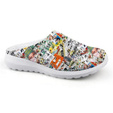 INSTANTARTS Women Beach Home Slippers Fashion Nurse Shoes Medical Doctor Sandals Female Summer Mesh Flats Sandalias Mujer Girl