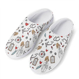 INSTANTARTS Women Beach Home Slippers Fashion Nurse Shoes Medical Doctor Sandals Female Summer Mesh Flats Sandalias Mujer Girl