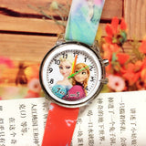 Elsa Children Wrist Watches Spiderman Colorful Light Source Boys Watch Girls Kids Watches Silica Quartz Clock  Relogio Feminino