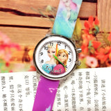 Elsa Children Wrist Watches Spiderman Colorful Light Source Boys Watch Girls Kids Watches Silica Quartz Clock  Relogio Feminino