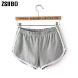 2020 NEW Hot Women Blend Summer Short Pants Contrast Binding Side Split Elastic Waist Patchwork Casual Beach Party Shorts FIFTY