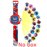 New Princess Spiderman Kids Watches Projection Cartoon Pattern Digital Child Watch For Boys Girls LED Display Clock Relogio