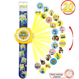 New Princess Spiderman Kids Watches Projection Cartoon Pattern Digital Child Watch For Boys Girls LED Display Clock Relogio