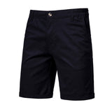 2020 New Summer 100% Cotton Solid Shorts Men High Quality Casual Business Social Elastic Waist Men Shorts 10 Colors Beach Shorts