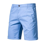2020 New Summer 100% Cotton Solid Shorts Men High Quality Casual Business Social Elastic Waist Men Shorts 10 Colors Beach Shorts