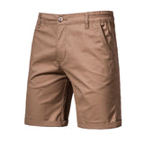 2020 New Summer 100% Cotton Solid Shorts Men High Quality Casual Business Social Elastic Waist Men Shorts 10 Colors Beach Shorts